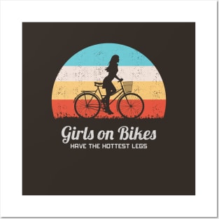 Girl on bike Posters and Art